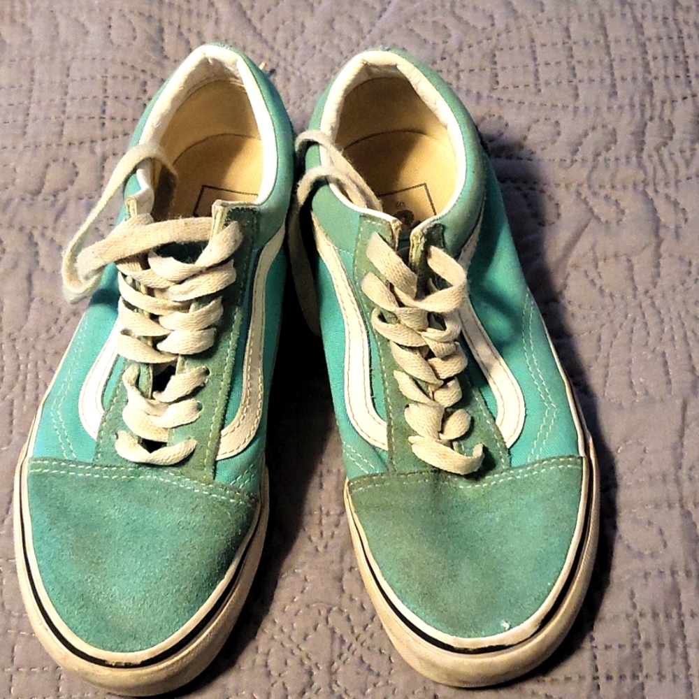 Vans turquoise size 6.5 womens